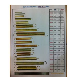 สปริงดึง BXD เอนกประสงค์ สีรุ้ง มีหลายขนาดให้เลือก ขนาดและจำนวนดูจากรูปได้เลยค่ะ