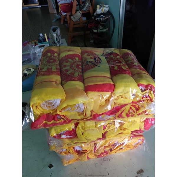 ธงราวธรรมจักรสลับธงชาติ ราคาส่งจากโรงงาน