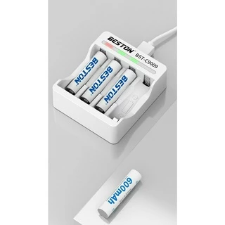 ถ่านชาร์จ AAA BESTON 600mAh 1.2V Ni-MH จำนวน 4 ก้อน ฟรีกล่องใส่ถ่าน คุณภาพสูง ราคาถูก