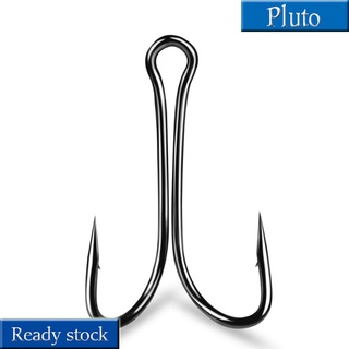 NEW 50 Pcs High Carbon Steel Double  Fishing  Hook Crank Barbed Fishhooks Mechanical Principle Long Handle Non-slip Lure Fishing Gear