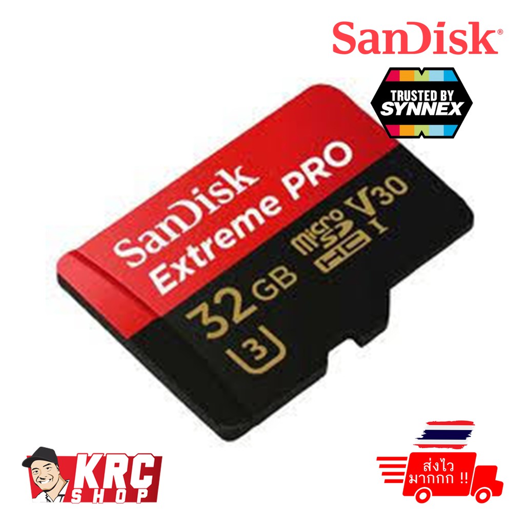 [ส่งไวมาก] SanDisk Extreme Pro 32GB microSD 100MB/s 90MB/s (SYNNEX) [SDSQXCG-032G-GN6MA]