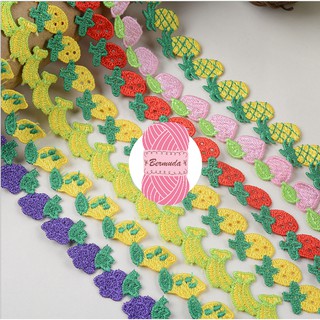ลูกไม้ตกแต่ง ผลไม้ #DIY ขนาด 2 cm.(กว้างยาวตามรูปทรงของผลไม้) 8 แบบ