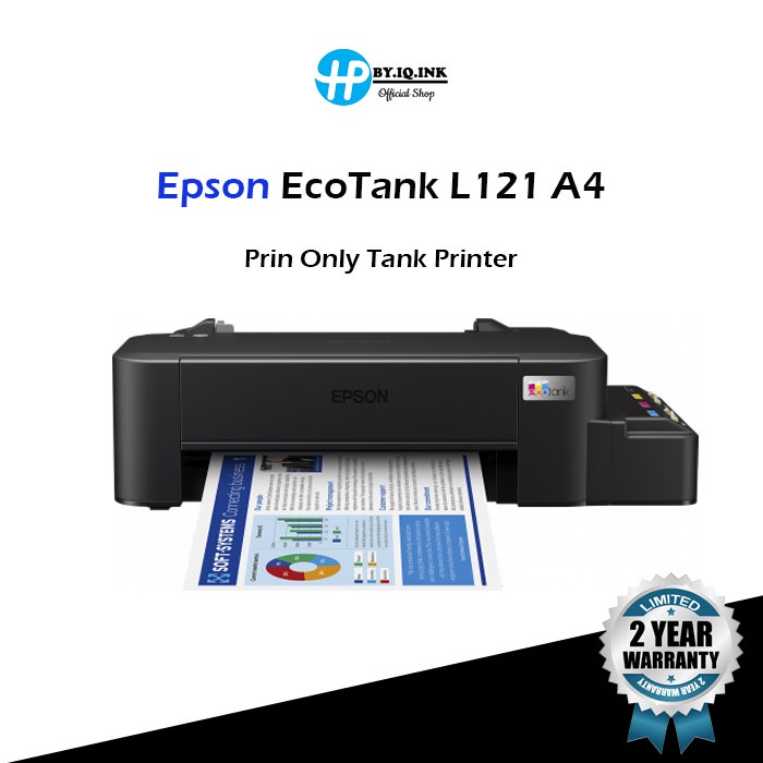 Epson EcoTank L121 A4 Ink Tank Printer ประกันศูนย์ 2ปี  ประกัน SVOA