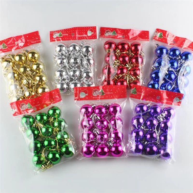 ลูกบอลฟองน้ําสําหรับตกแต่งต้นคริสต์มาส 3 ซม. 12 ชิ้น