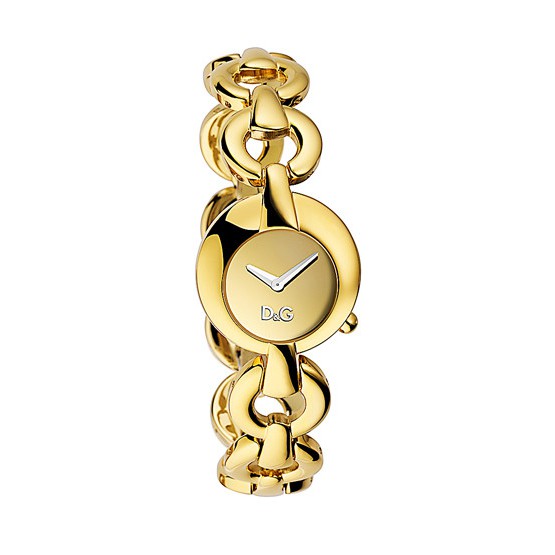 นาฬิกาข้อมือผู้หญิง ยี่ห้อ D&amp;G WATCH NONCHALANCE 2H LADY BRC GOLD DIAL IPG CASE