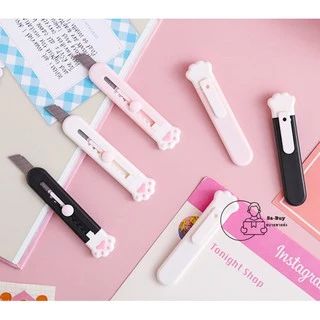 CAT คัตเตอร์- แมว - พกพา 9.2×1.8cm พร้อมส่งจากไทย ทำจากพลาสติก ล็อคใบมีดได้ คัตเตอร์ มีดพกพา ลายน่ารัก ลายแมว