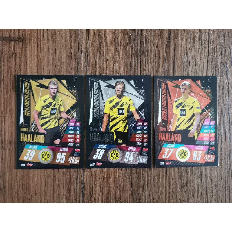 Match Attax UCL 2020/21 Erling Haaland Limited Edition การ์ด Bundle Deal