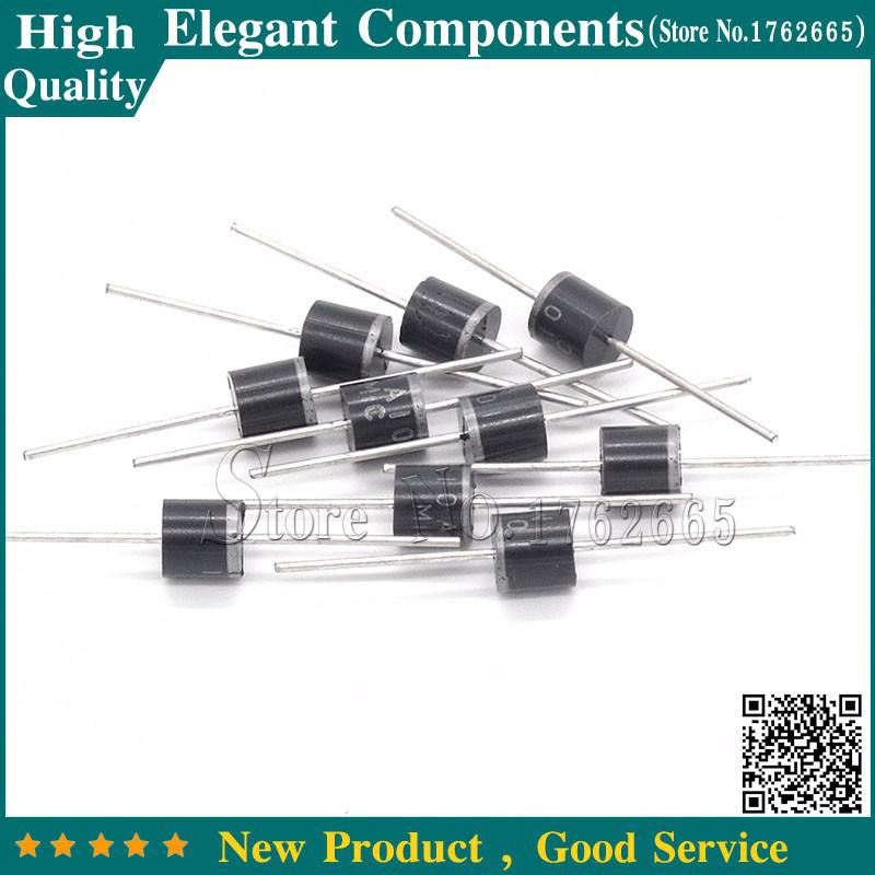 100pcs 10A Rectifier Diode 10A10 1000V 10A R-6 1KV Diodes New