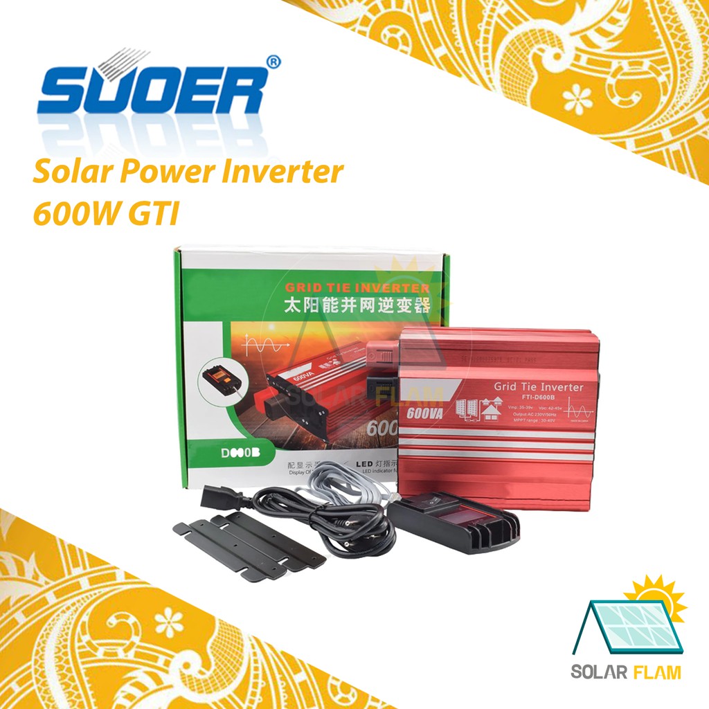 Suoer 600W MPPT Grid Tie Solar Power Inverter GTI-D600B