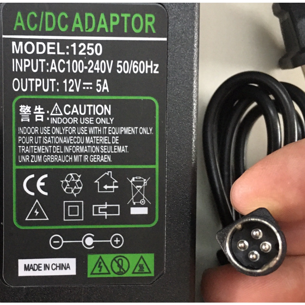 Adapter 12V/5A (4 Pin) Input : 100-240V ~ 50/60Hz  - Output : 12V / 5A  - Jack Size : (4 Pin) ทนทานไ