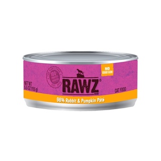 อาหารเปียกแมวระดับพรีเมี่ยม Rawz 96% Rabbit &amp; Pumpkin  Pâté 156 กรัม