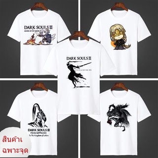 เสื้อยืดแขนสั้นลําลอง พิมพ์ลาย Dark Soul Game Sun Knight สําหรับผู้ชาย และผู้หญิง