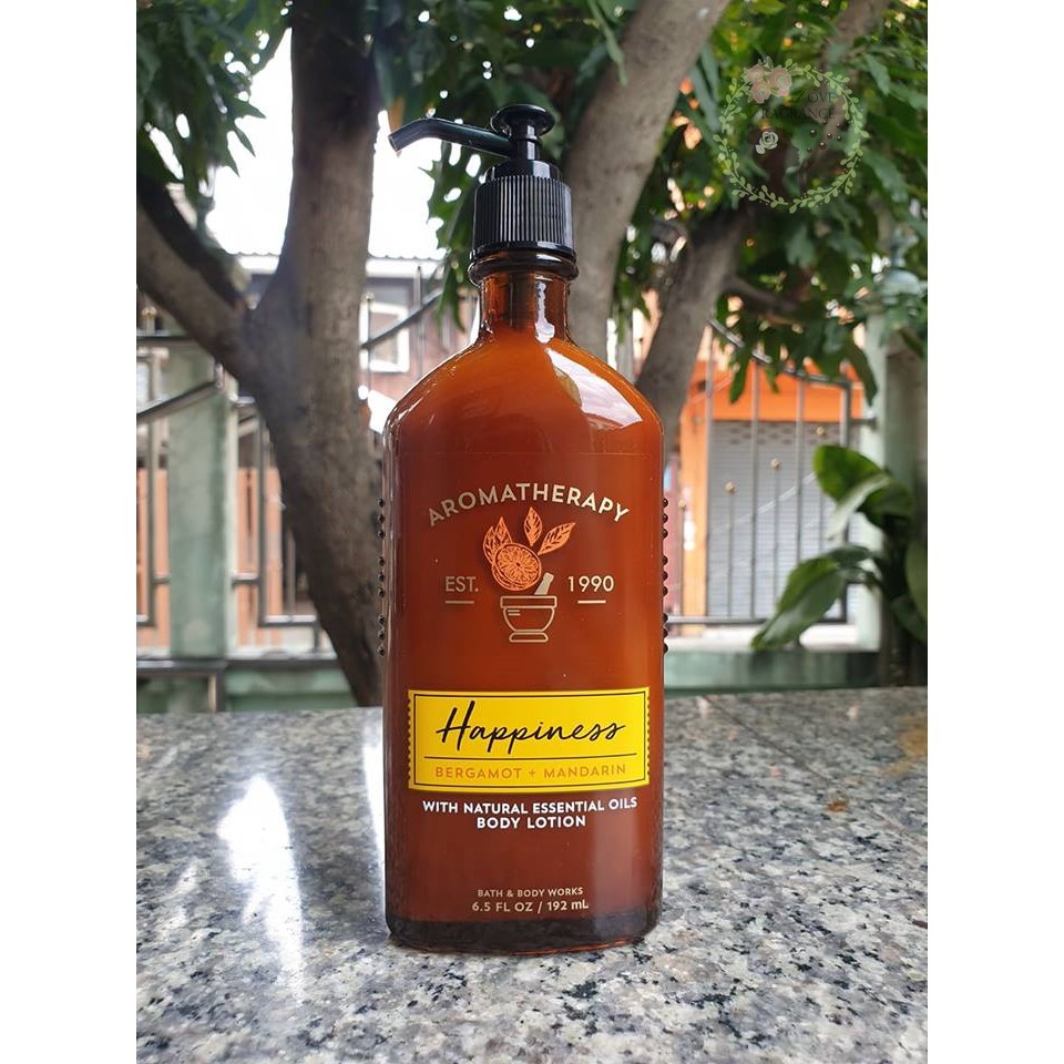 Bath & Body Works Aromatherapy Happiness Bergamot & Mandarin Body Lotion โลชั่นทาผิวอโรมาเธอรา