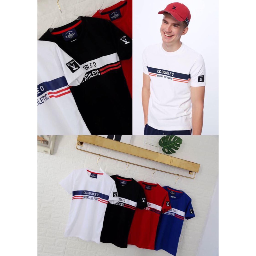 1 No.18 เสื้อยืด Sport แทบคาด งานปัก งานป้าย cotton 100 SMLXL