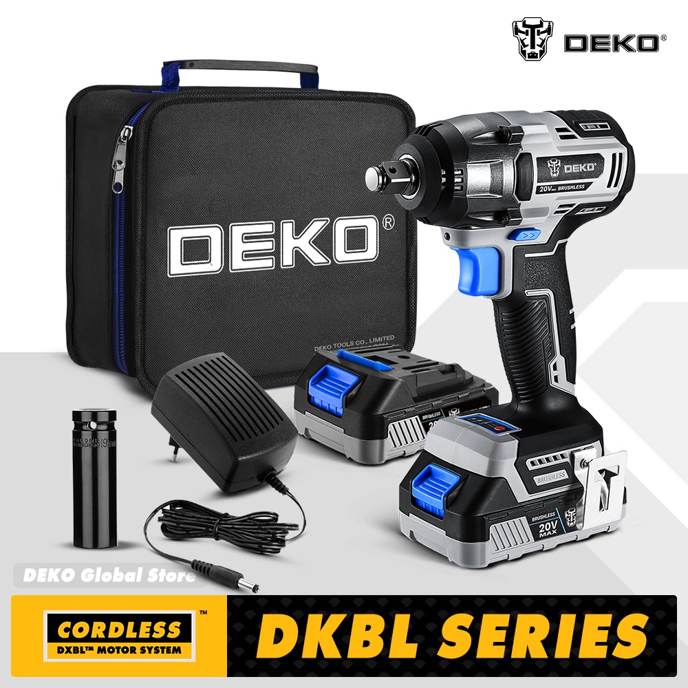 【World Premiere】DEKO 20V MAX Cordless Brushless Wrench 350N.m High Torque Electric Impact Wrench Power Tools (DKBW20XL01 #7