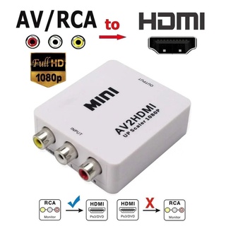 กล่องตัวแปลงสัญญาณ AV to HDMI Converter สำหรับแปลงสัญญาณ Video AV ไปเป็น HDMI