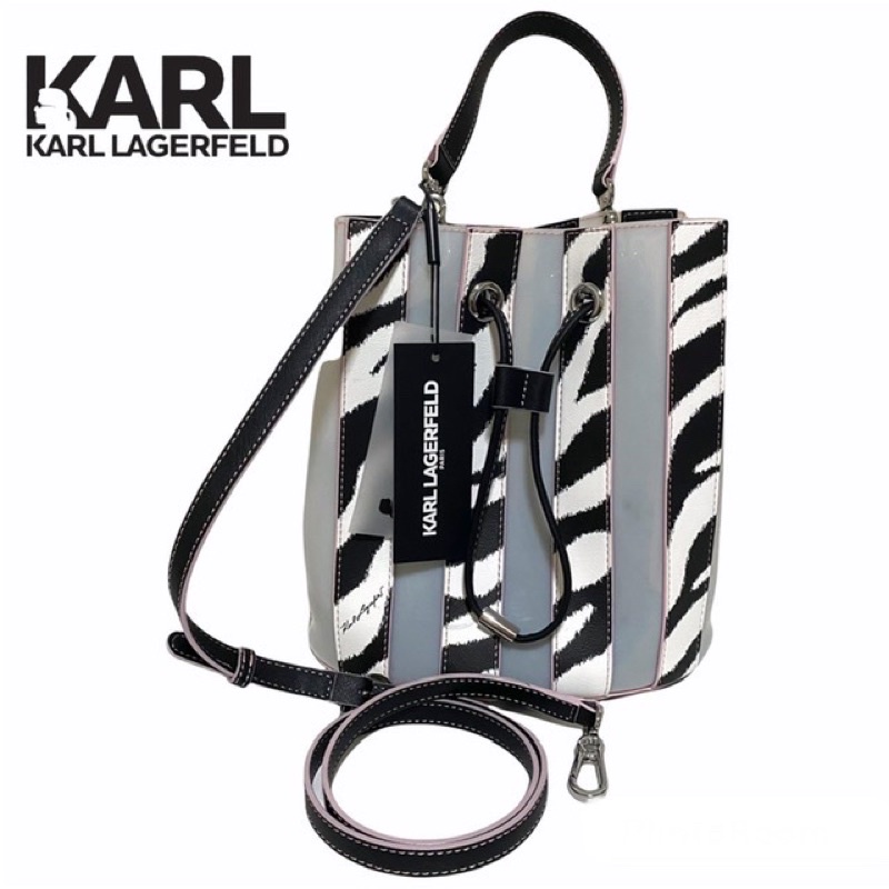 Sale ‼️กระเป๋าแบรนด์แท้ 💯% Karl Lagerfeld ม้าลาย ✅ส่งฟรี