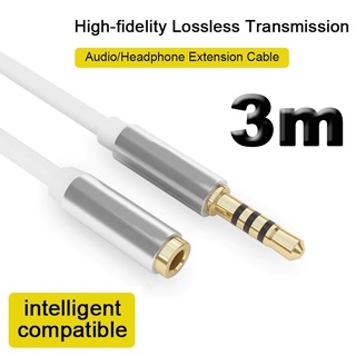สายออดิโอ Male To Female AUX Cable Headphone Extension Cable 3.5mm Jack M/F Audio Stereo Extender Cord  3M.