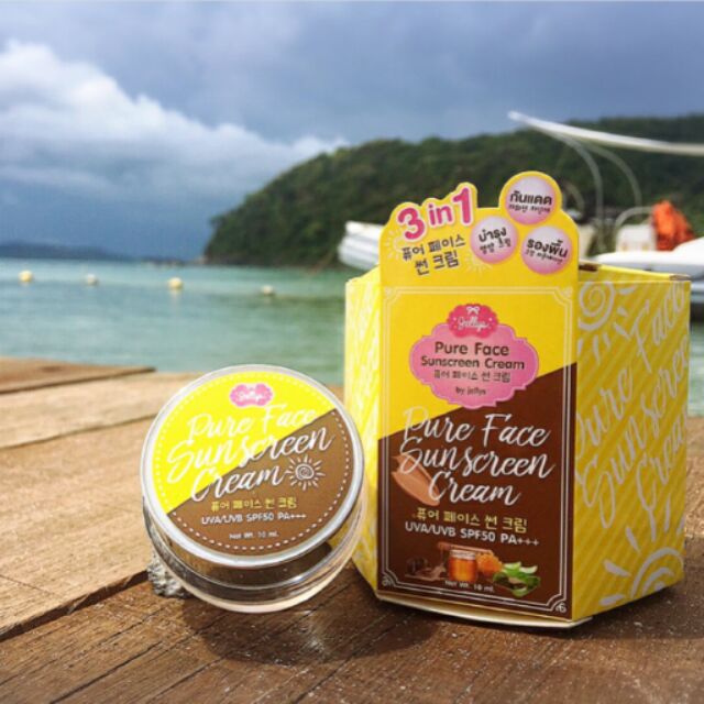 Pure face sunscreen cream by Jellys Shopee Thailand