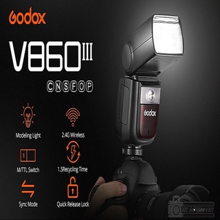 FLASH GODOX KIT V860III แฟลชกล้อง Speedlite E-TTL HSS Flash Light สำหรับ Canon , Nikon ,SONY , Fuji ,Olympus-Panasonic