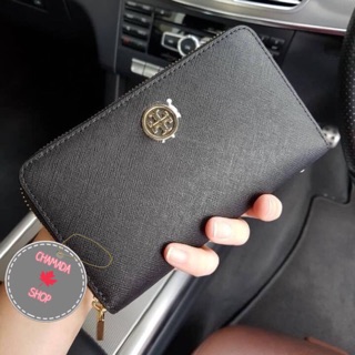 🍃Tory Burch Robinson Saffiano Leather Zip Around MINI Continental Wallet