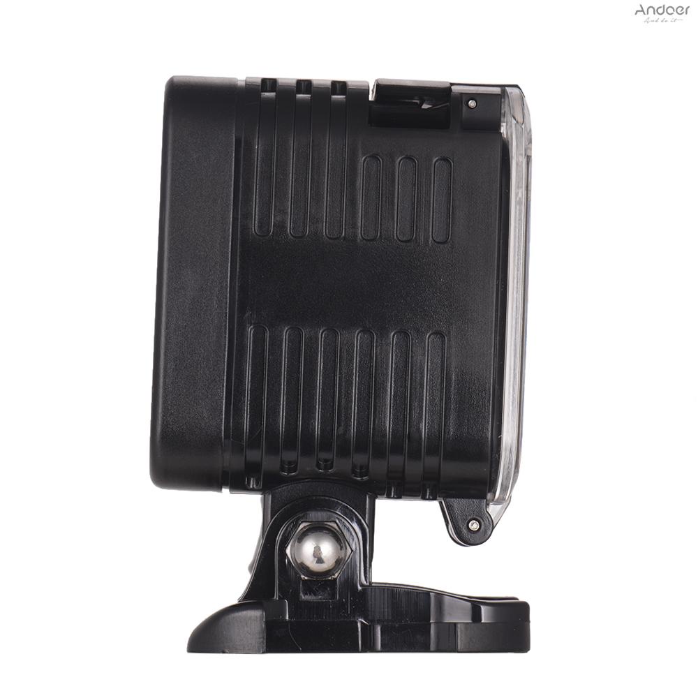 ไฟ LED กันน้ํา 5500-6000K 300Lux ใต้น้ํา มุมกว้าง 30 ม. ชาร์จ Micro USB สําหรับ GoPro Hero 7 6 5 4 3+ 3 Session และกล้องแอคชั่นอื่นๆ