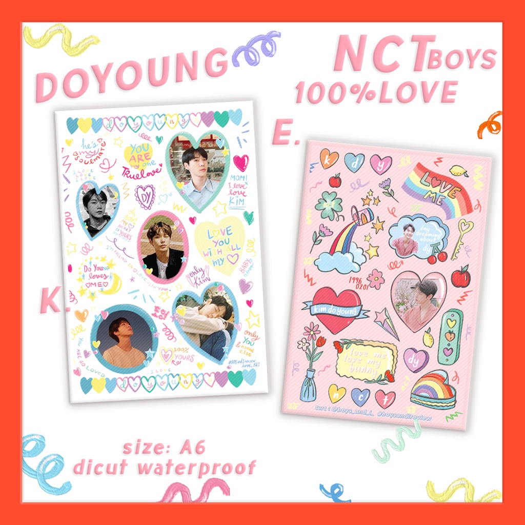 สติ๊กเกอร์ ไดคัท กันน้ำ อซท JAEHYUN DOYOUNG TAEYONG MARK TEN fanmade ...