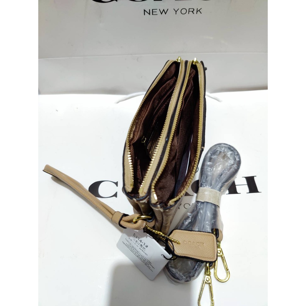 กระเป๋าคล้องมือ COACH 2ซิป กระเป๋าขนาด 7นิ้ว มาใหม่งานดี งานตรงปก  รูปถ่ายจากสินค้าจริง พร้อมส่ง