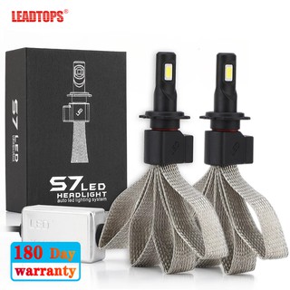 LEADTOPS 1 คู่ Super Bright ไฟหน้ารถ LED H7 H4 H3 H8 H9 H11 9005 9006 H1 880 หลอดไฟหน้าอัตโนมัติหลอดไฟรถยนต์ไฟหน้า 6000K