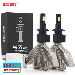 LEADTOPS 1 คู่ Super Bright ไฟหน้ารถ LED H7 H4 H3 H8 H9 H11 9005 9006 H1 880 หลอดไฟหน้าอัตโนมัติหลอดไฟรถยนต์ไฟหน้า 6000K