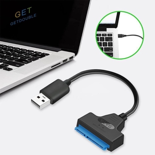 ( Getdouble ) Usb 2 . 0 To Sata 22pin อะแดปเตอร์แปลงสายเคเบิ้ลสําหรับ 2 . 5 นิ้ว Hdd Ssd Hard Drives