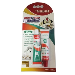 ทรีบอนด์ อีพ็อกซี่ มิกซ์แอนด์ฟิกซ์ / ThreeBond Epoxy Mix and Fix (2x 22g.) Clear & Gray