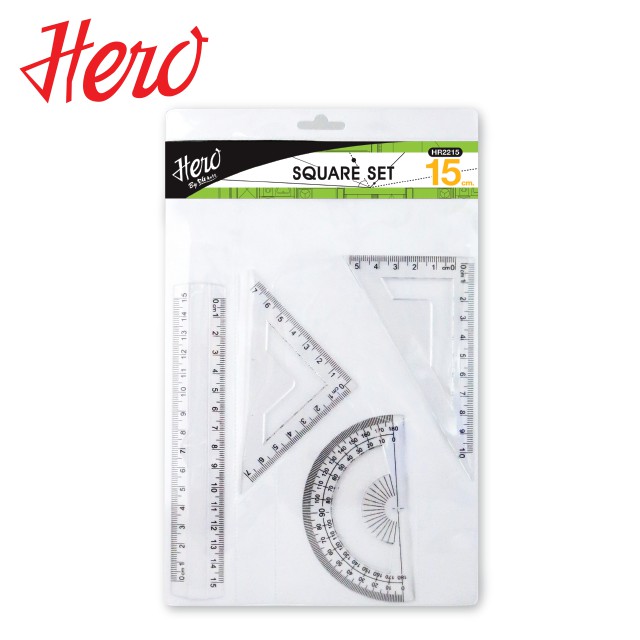 Hero ชุดเรขา 15-30 cm. (RULER 15-30 cm.) 1 ชุด