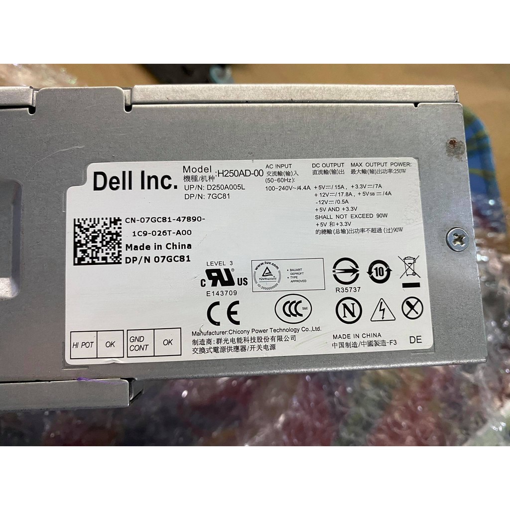 Power supply DELL Optiplex 3010 7010 9010 DT H250AD-01 250W