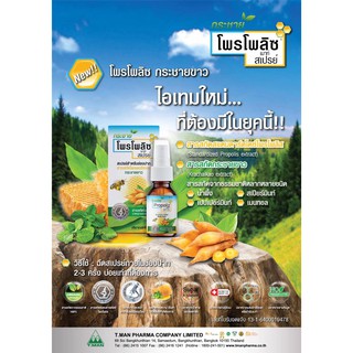 ใหม่ โพรโพลิซ กระชายขาวสกัด 15 มล. propoliz krachai spray