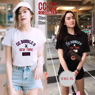 🕊CC-Double-O🕊เสื้อยืดซีซีดับเบิ้ลโอ งานปัก Cotton100% (CC-965) 🕊