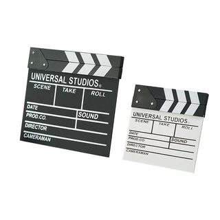 [ส่งด่วน] กระดานสเลทคัทฉากภาพยนตร์ หนังสั้น พร็อพถ่ายรูปมินิมอล สำหรับถ่ายหนัง สีดำและขาว Movie Slate Film