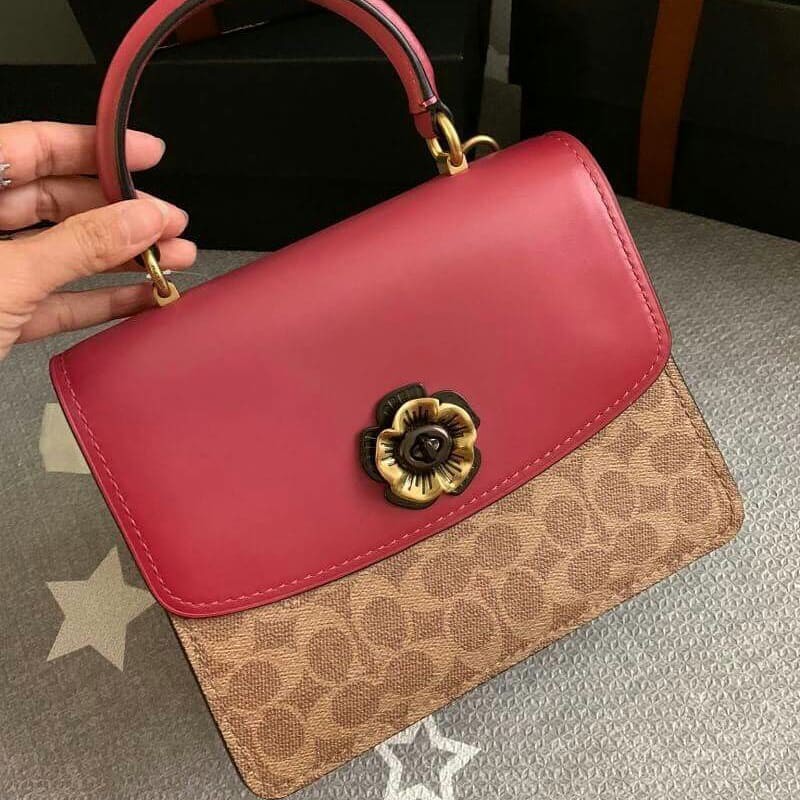 COACH parker top handle in colorblock signature canvas Shopee Thailand