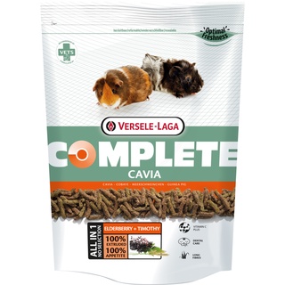 Versele Laga Complete Cavia Elderberry+Timothy อาหารหนูแกสบี้สูตรผลไม้เอลเดอร์เบอร์รี่และหญ้าทิมโมธี่ 500g (ใกล้หมดอายุ)
