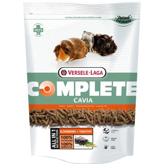 Versele Laga Complete Cavia Elderberry+Timothy อาหารหนูแกสบี้สูตรผลไม้เอลเดอร์เบอร์รี่และหญ้าทิมโมธี่ 500g (ใกล้หมดอายุ)