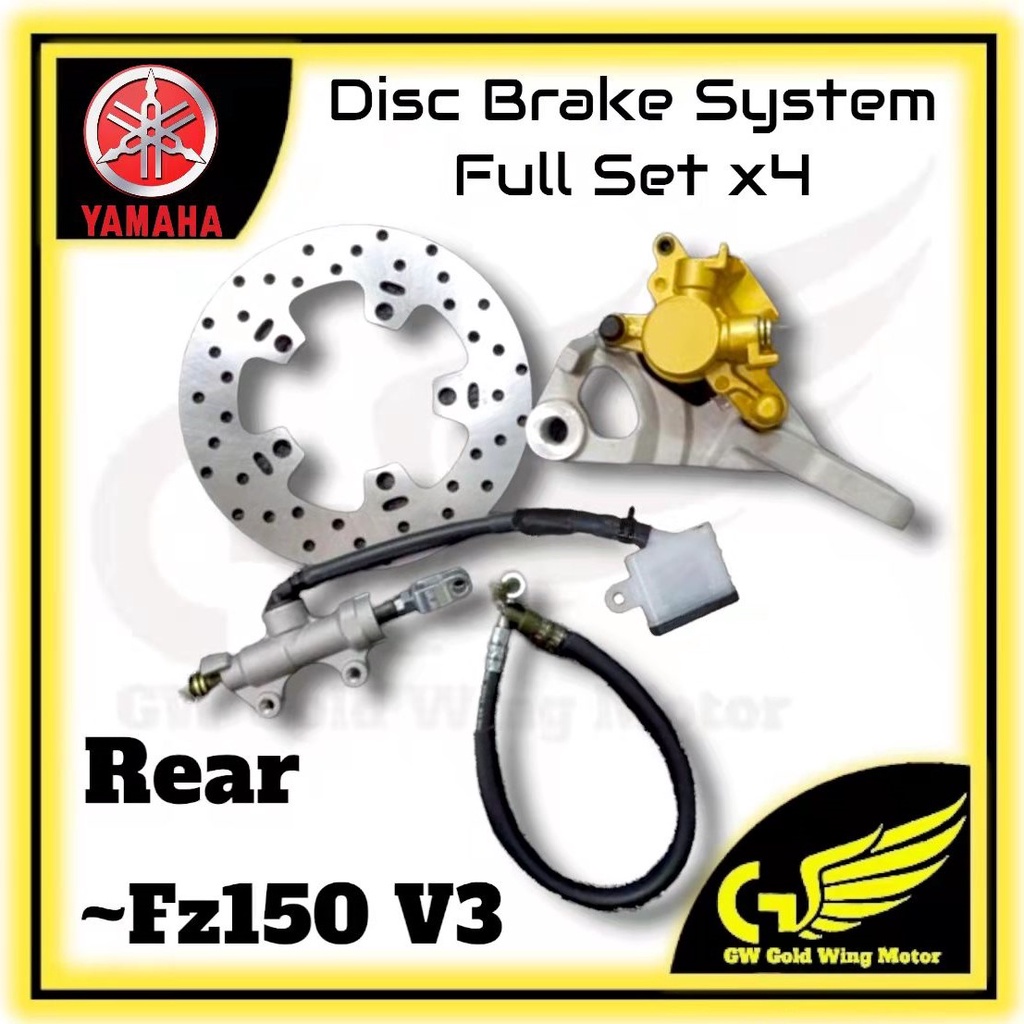 YAMAHA FZ150 V3 1PA ด้านหลังแผ่นเบรค MASTER PUMP & CALIPER ASSY STD ด้านหลังเบรคชุด X4 PNP Y15ZR SQU