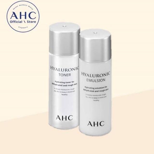 ใหม่!! แท้💯% AHC Hyaluronic Toner 30 ml.& Emulsion 30 ml.(คู่ละ150บาท)