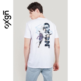 T shirt for men☢◇▨OXGN Mens Naruto Shippuden Sasuke Tee (White)  cotton tshirtjapanese shirtUni bh เสื้อยืด