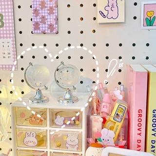ลูกโลกคริสตัล✨《พร้อมส่ง》ลูกโลกจิ๋วหมุนได้ 360'🌍 ตกแต่งห้อง น่ารักมากกกก