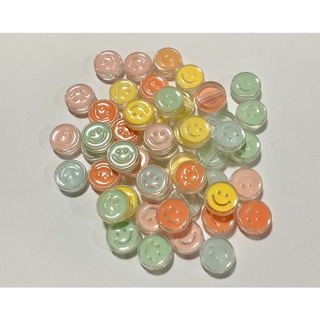 ลูกปัด หน้ายิ้ม smiley face 5 สี รูข้าง *ราคาต่อ1ชิ้น(ถูกที่สุด)พร้อมส่ง