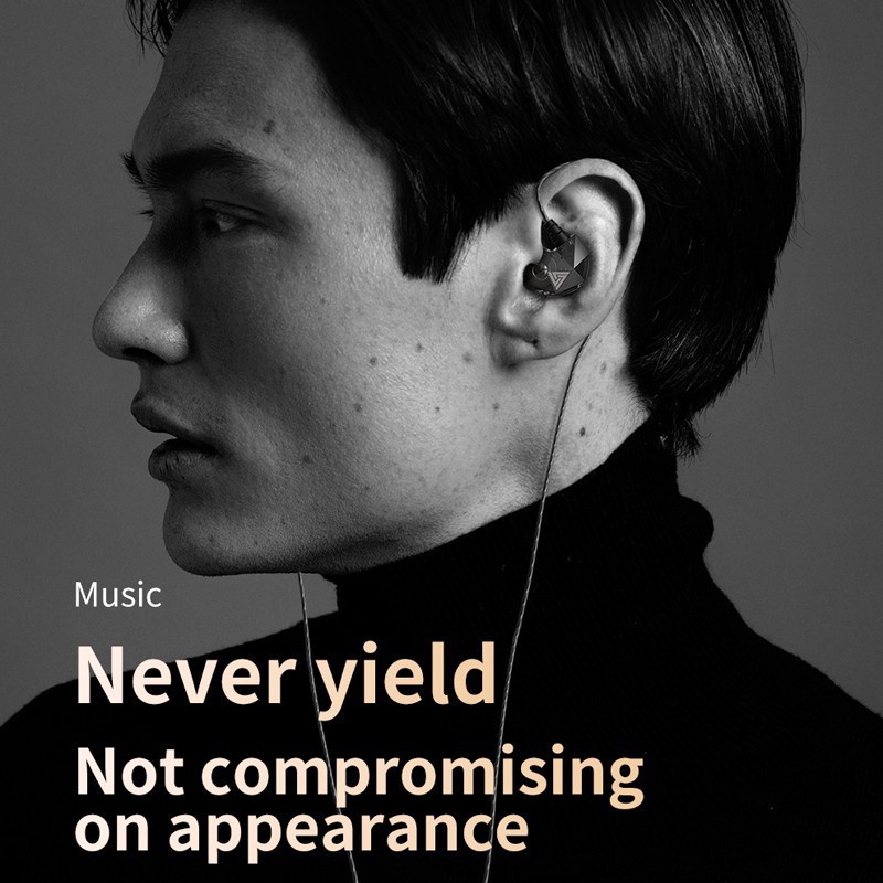 QKZ AK2 หูฟังชนิดใส่ในหูพร้อม  เบสหนักสเตอริโอ 9D