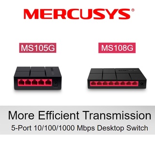 Mercusys สวิตซ์ฮับ10/100/1,000 Mbps รุ่น MS105G (5 Port) / รุ่น MS108G (8 Port) รับประกัน 1 ปี