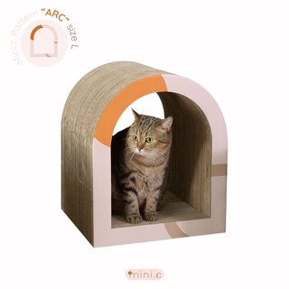 mini.c Pattern ARC (L) cat scatcher - ที่ลับเล็บแมว ที่ฝนเล็บแมว ที่ข่วนเล็บแมว ของเล่นแมว บ้านแมว คอนโดแมว ทรงโค้ง