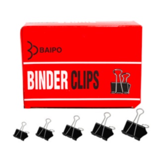 คลิปดำใบโพธิ์  บรรจุ 12 ชิ้น