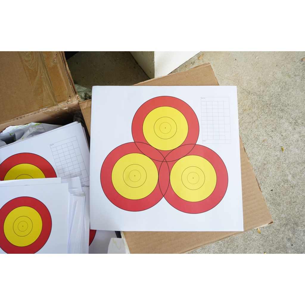 x1 ELONG Target paper 26x26cm 3-Target – โปรปัง